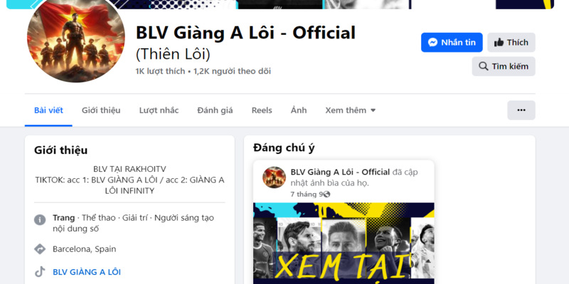 Giới thiệu khái quát về BLV Giàng A Lôi